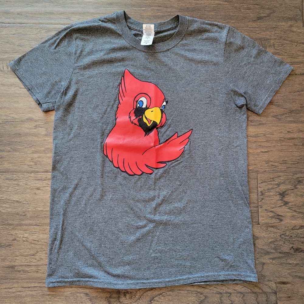 Men's Gray Redbird T-Shirt - Size Medium